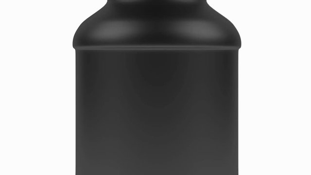 whey protein Bottle 3D rendering on white background