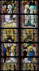 Stained Glass - Scenes in the Life of the Virgin Mary