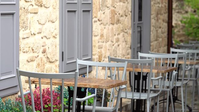Ece romantic restaurant, cafe in a small Italian town.