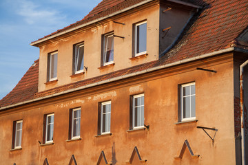 Fototapeta na wymiar Altes Gebäude in Welzow, Deutschland