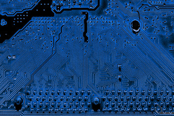 Abstract close up of Electronic Circuits in Technology on Mainboard computer background 
(logic...