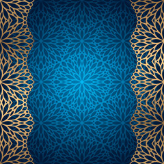 Ethnic floral seamless pattern with mandalas