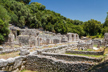 Fototapeta na wymiar Ruins of the ancient town Butrint (Buthrotum), Albania