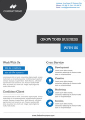 Professional Business Solution A4 Flyer template with left header