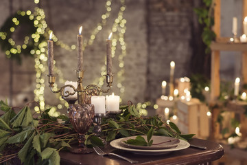 Empty envelops and pencils on white wooden background
