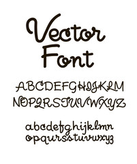 Naklejka na ściany i meble Handwritten alphabet letters vector. ABC for your design.
