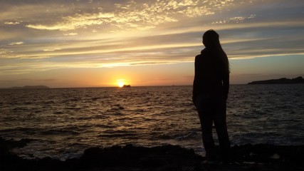 Fototapeta premium Sunset from ibiza island 