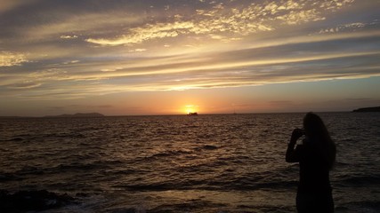 Fototapeta premium Sunset from ibiza island 