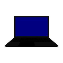 Laptop computer. Blue Screen of Death. Vector illustration.