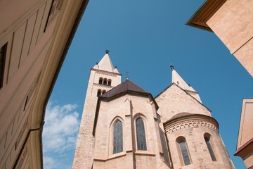Fototapeta na wymiar St. George Basilica in the area of the Prague Castle, Czech Republic