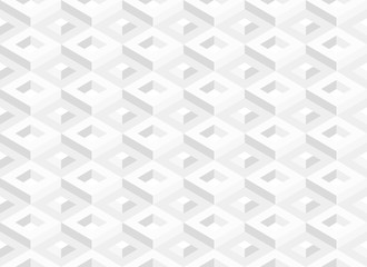 White isometric vector seamless background.