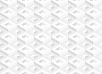 White isometric vector seamless background.