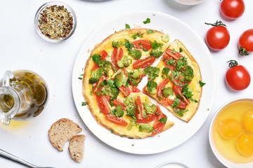 Omelet, top view