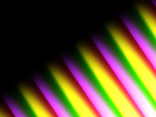 Abstraction. Bright spectral bands on a black background