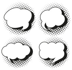 Speech bubble templates in grayscales