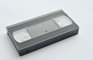 video tape recorder on white background