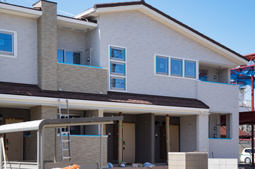 建設中の分譲住宅