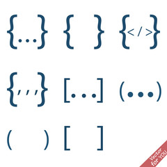 The curly bracket icon