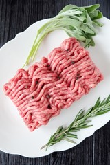 Minced meat spice with herb and pepper