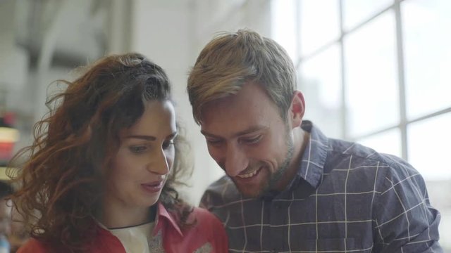 Couple chatting