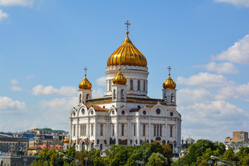 Fototapeta na wymiar Cathedral of Christ the Savior in Moscow city, Russia