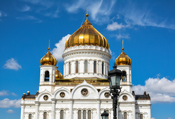 Fototapeta na wymiar Cathedral of Christ the Savior in Moscow city, Russia