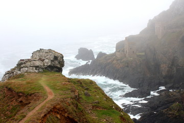 Old Mining Works on the Cornish Coast