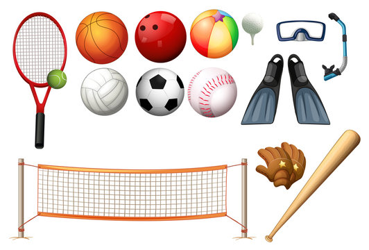 Different equipments for different sports