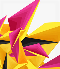 3d modern triangle low poly abstract geometric vector