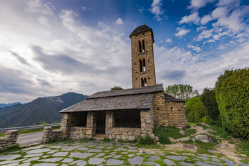 Fototapeta premium Church of .Sant Miquel Engolasters in Andorra.
