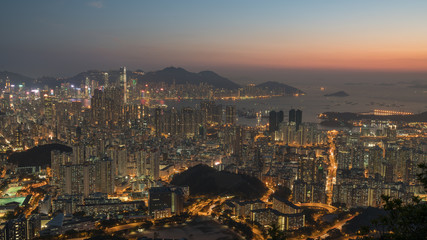 Sunset on Kowloon, Hong Kong