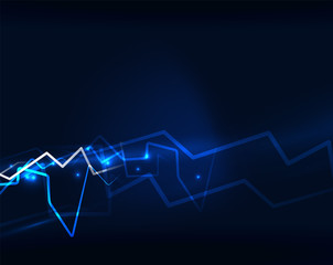Neon lightning vector background