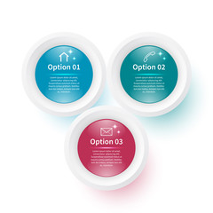 Infographic template with colorful shadows