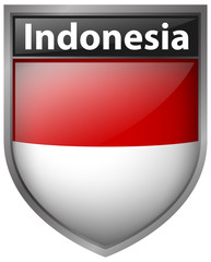 Badge design for Indonesia flag