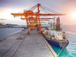 Container terminal, industrial port of container and general cargo.