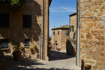 Fototapeta na wymiar Alley in old town , Tuscany Italy
