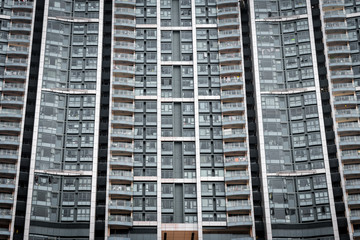 Fototapeta na wymiar Honeycomb like skyscraper in Hong Kong