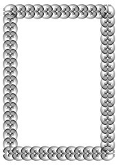 Black and white abstract vertical frame. Vector clip art.