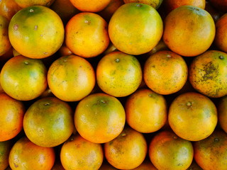 A pile of mandarin oranges