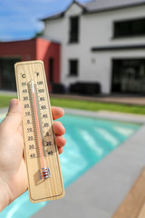38°c, hausse des températures, canicule, thermomètre