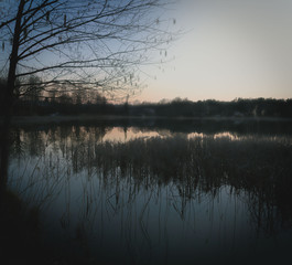 Fototapeta premium Sunset at the lake