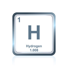 Symbol of chemical element hydrogen as seen on the Periodic Table of the Elements, including atomic number and atomic weight.