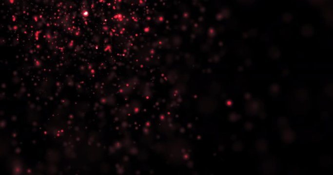 Abstract Animation Red Particles Background