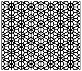 Japanese black background and seamless pattern. The exquisitely delicate side of traditional woodwork style-rooms