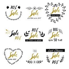 Hand lettering sale badges