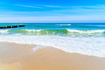 Waves at North Sea beach in Kampen, Sylt island, Germany