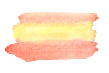 Yellow-orange watercolor stain