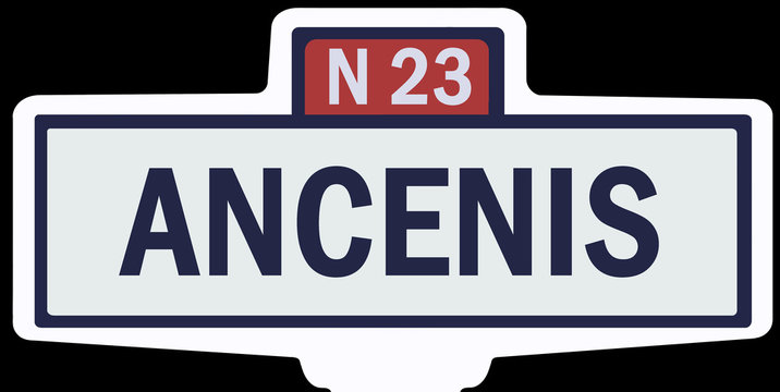 ANCENIS - Ancien panneau entrée d'agglomération