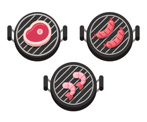 Grill BBQ meat set