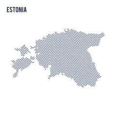 Vector abstract hatched map of Estonia isolated on a white background.